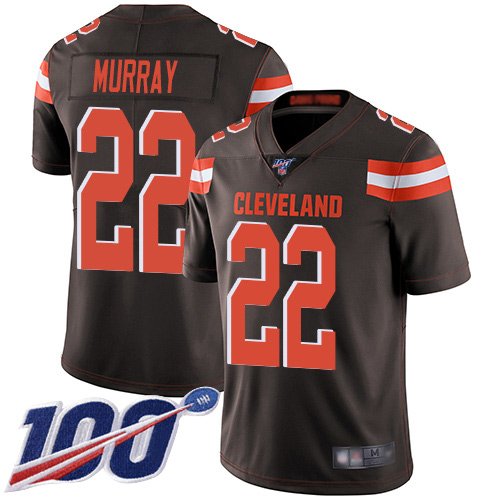 Cleveland Browns Eric Murray Men Brown Limited Jersey #22 NFL Football Home 100th Season Vapor Untouchable